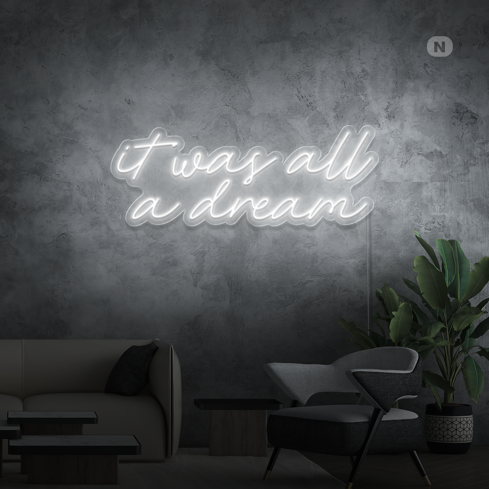 Insegna al neon It was all a dream
