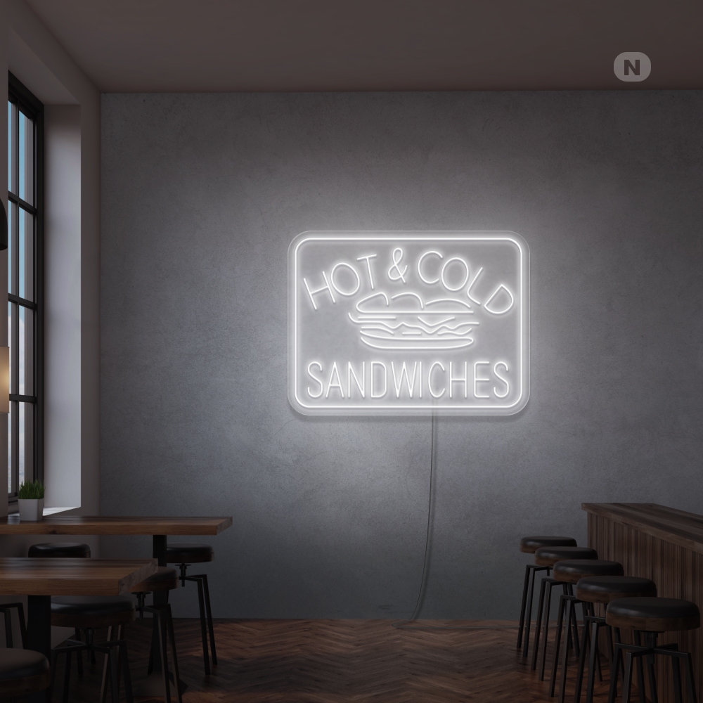 Insegna al neon Hot & Cold Sandwiches