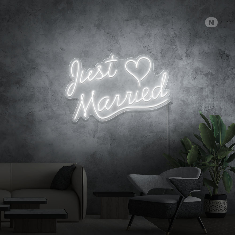 Insegna al neon Just Married