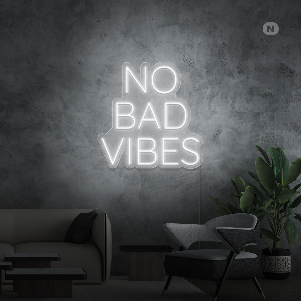 Insegna al neon No Bad Vibes