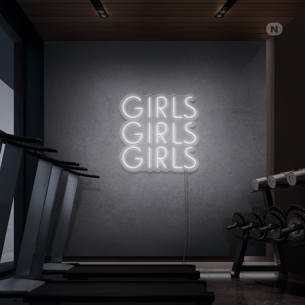 Insegna al neon Girls Girls Girls