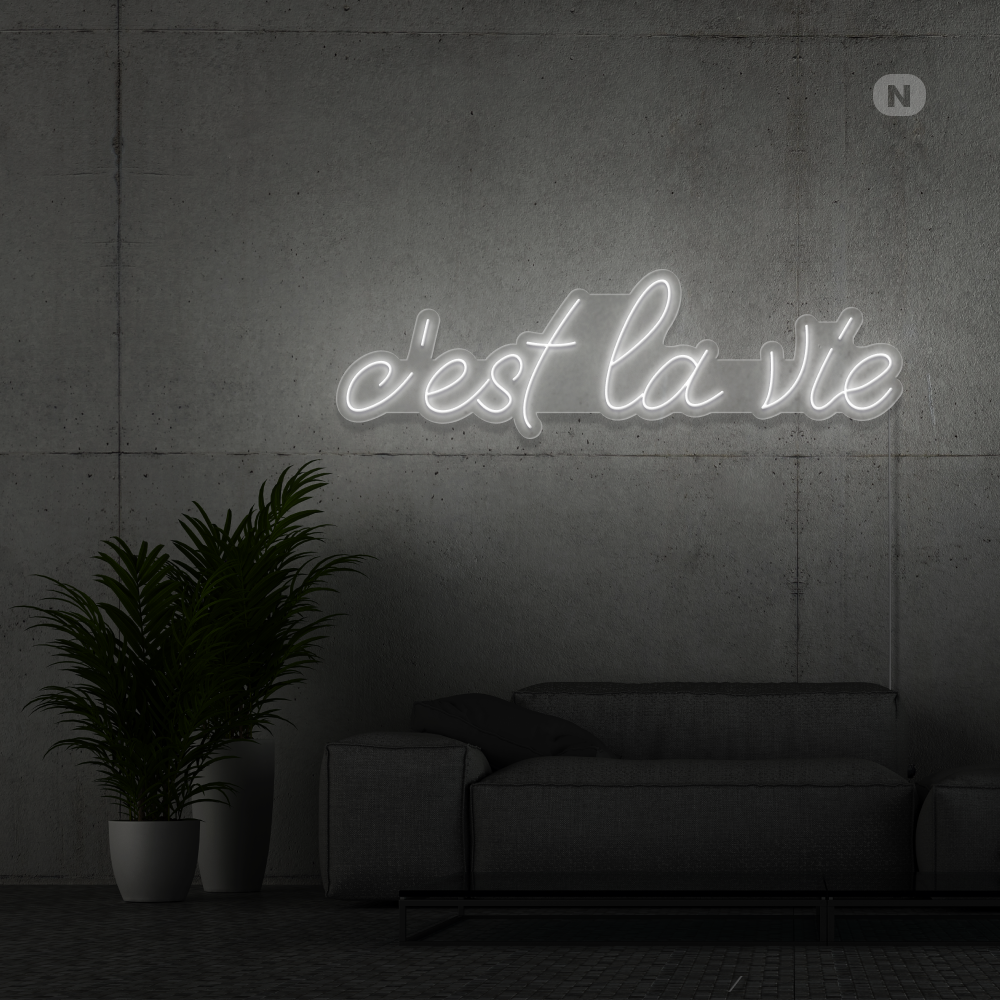 Insegna al neon c'est la vie