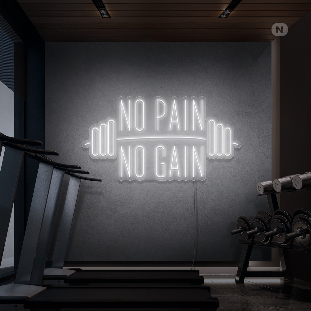 Insegna al neon No Pain No Gain