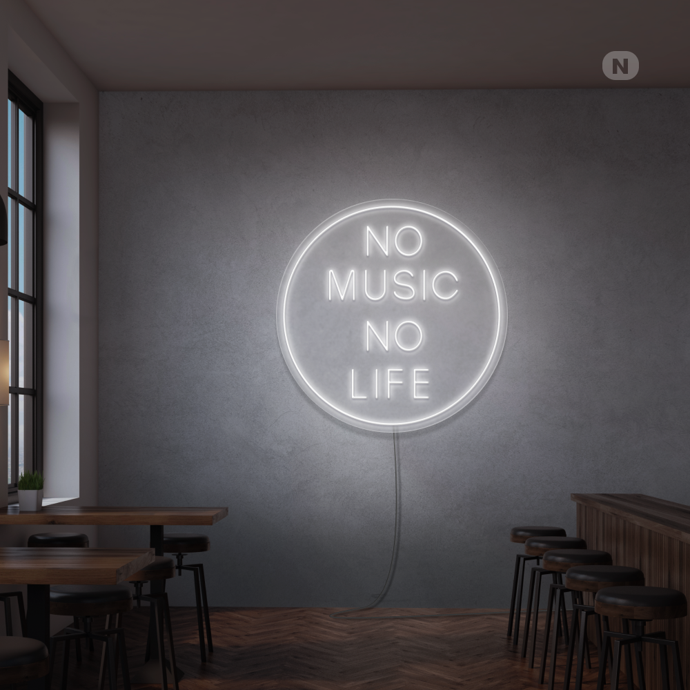 Insegna al neon No Music No Life