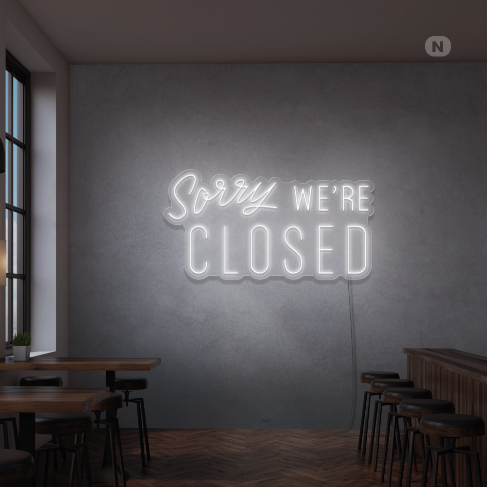 Insegna al neon Closed
