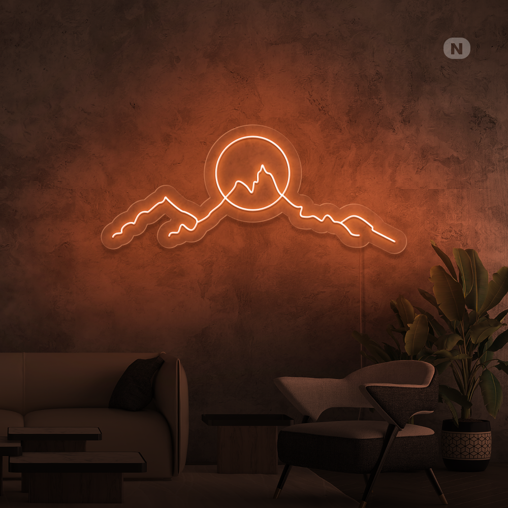 Insegna al neon Montagne