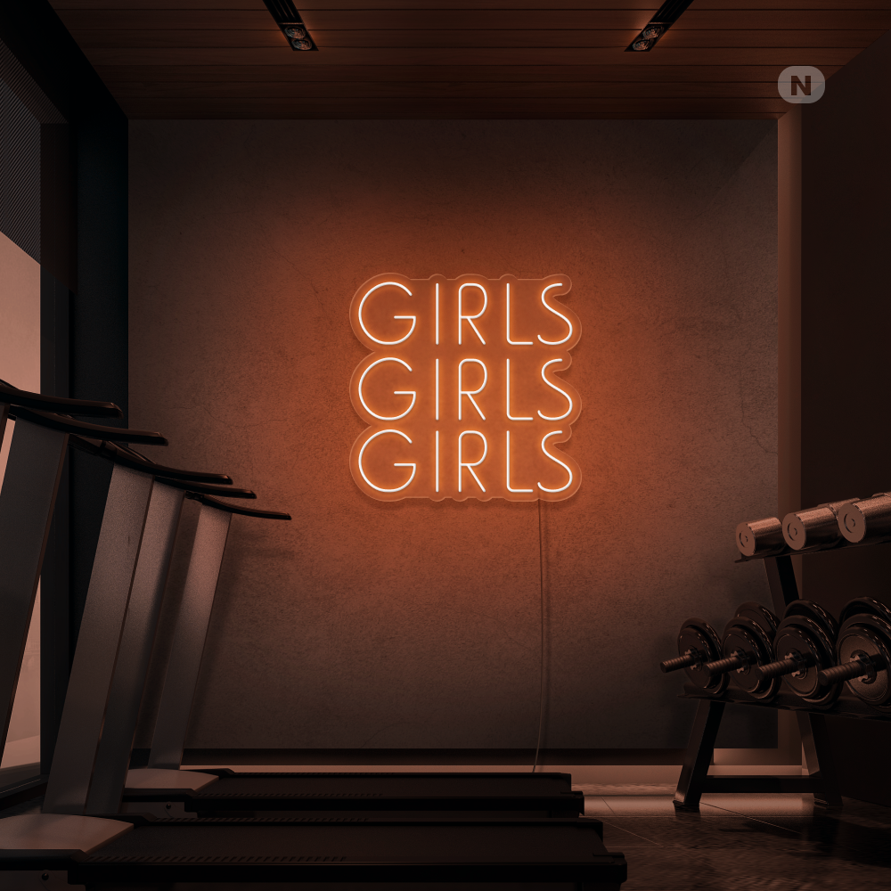 Insegna al neon Girls Girls Girls