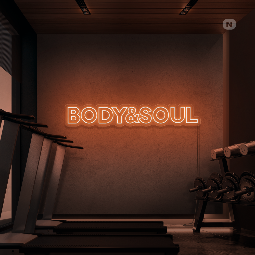 Insegna al neon Body & Soul