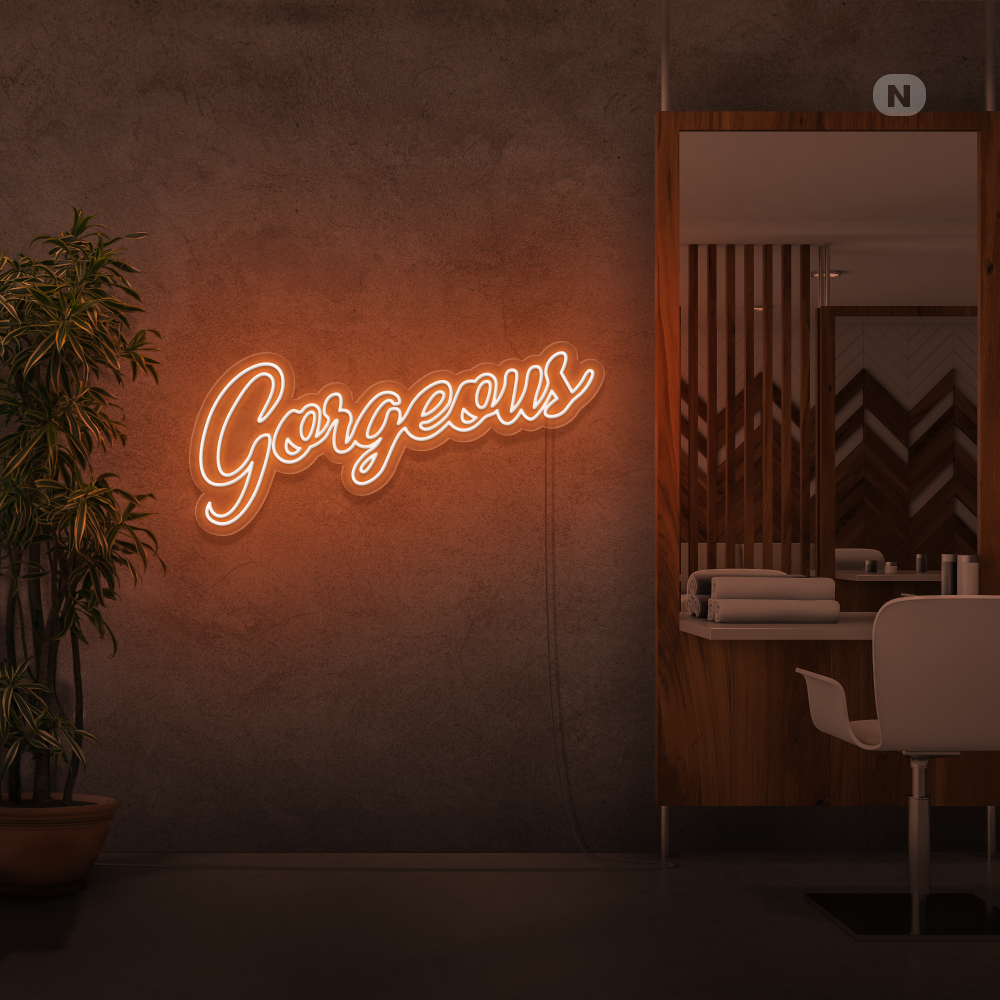 Insegna al neon Gorgeous