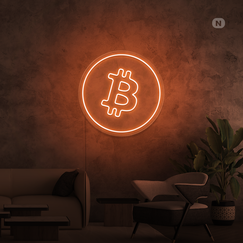 Insegna al neon Bitcoin