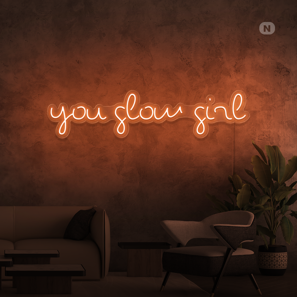 Insegna al neon You Glow Girl