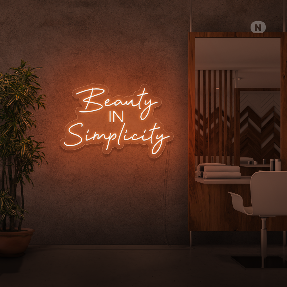 Insegna al neon Beauty in Simplicity