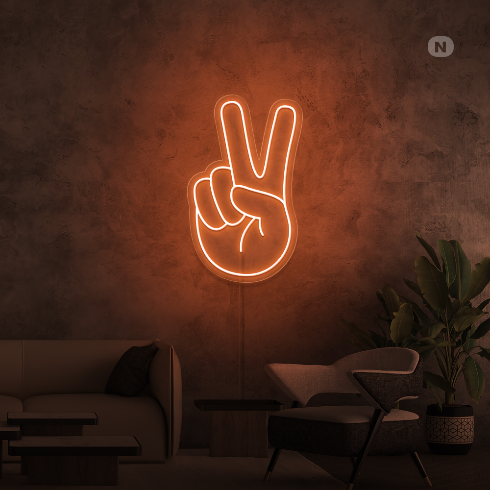 Insegna al neon Peace