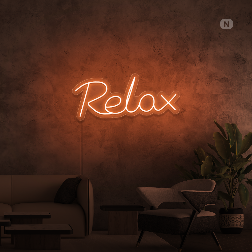 Insegna al neon Relax