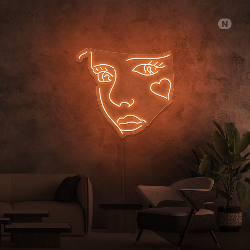 Insegna al neon Volto del Joker