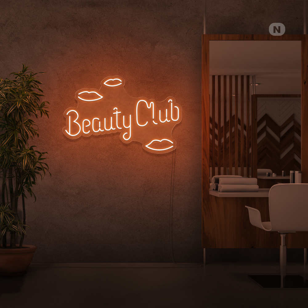 Insegna al neon Beauty Club