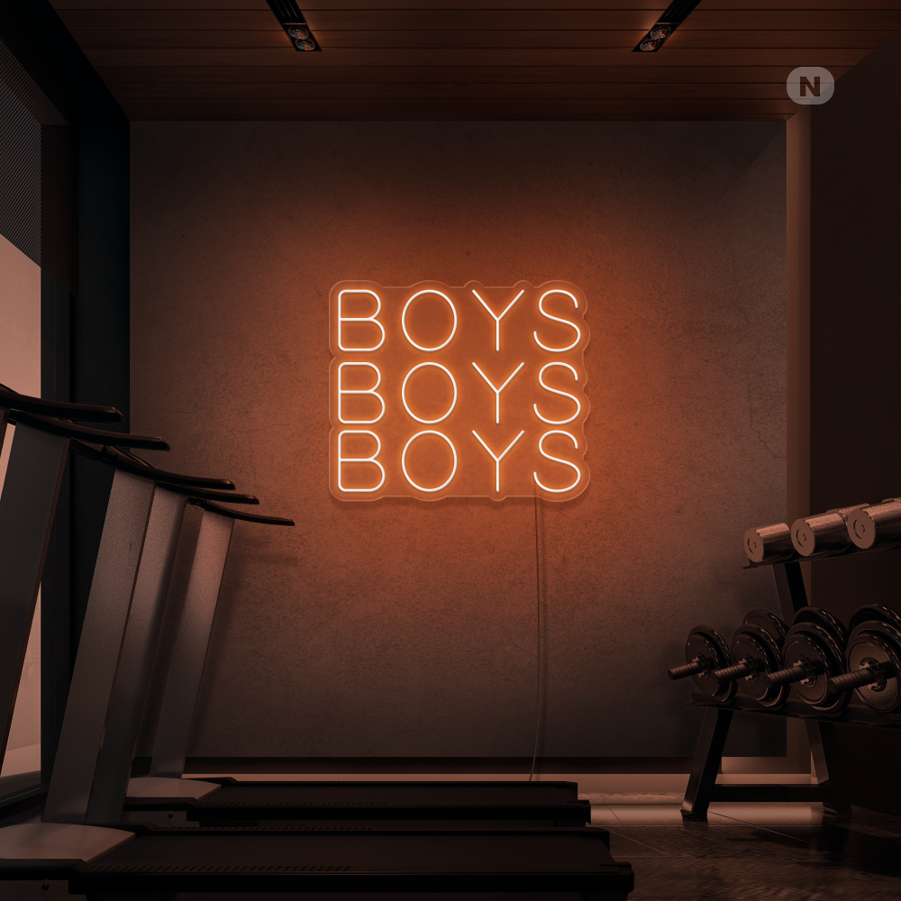 Insegna al neon Boys Boys Boys