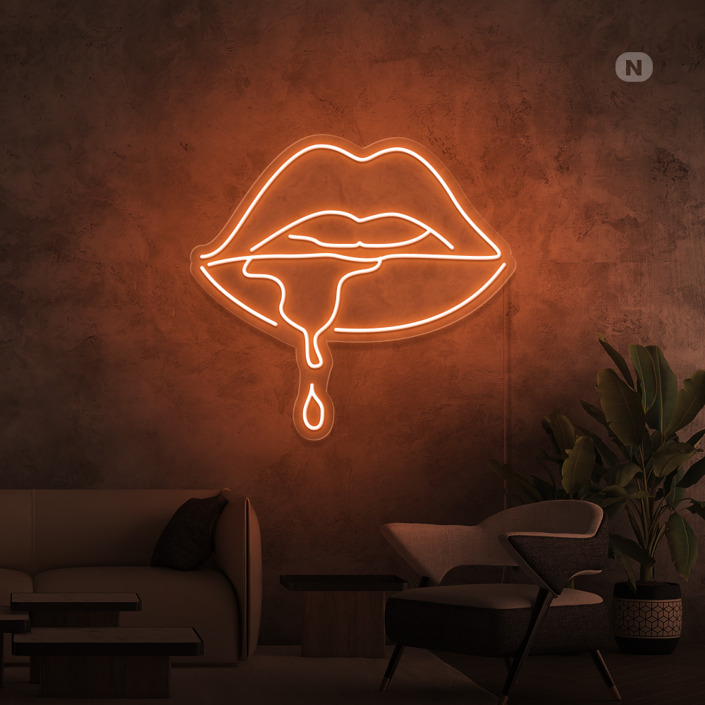 Insegna al neon Labbro Mordente