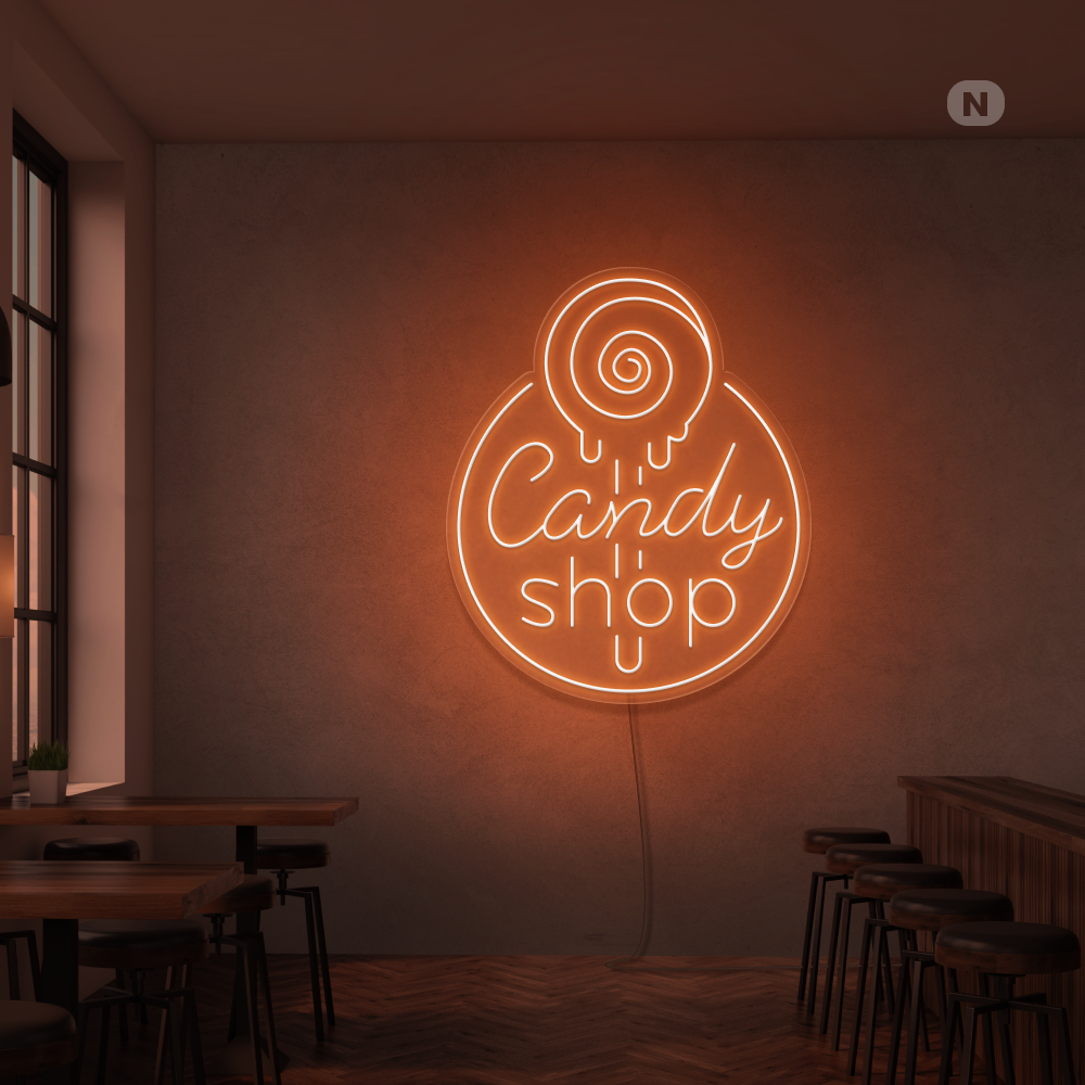 Insegna al Neon Candy Shop