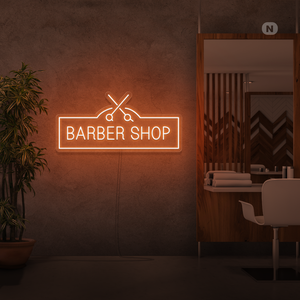 Insegna al neon Barber Shop