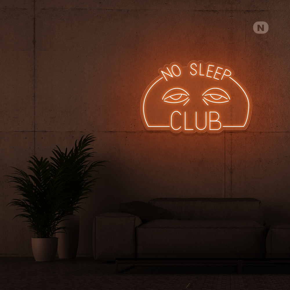 Insegna al neon No Sleep Club