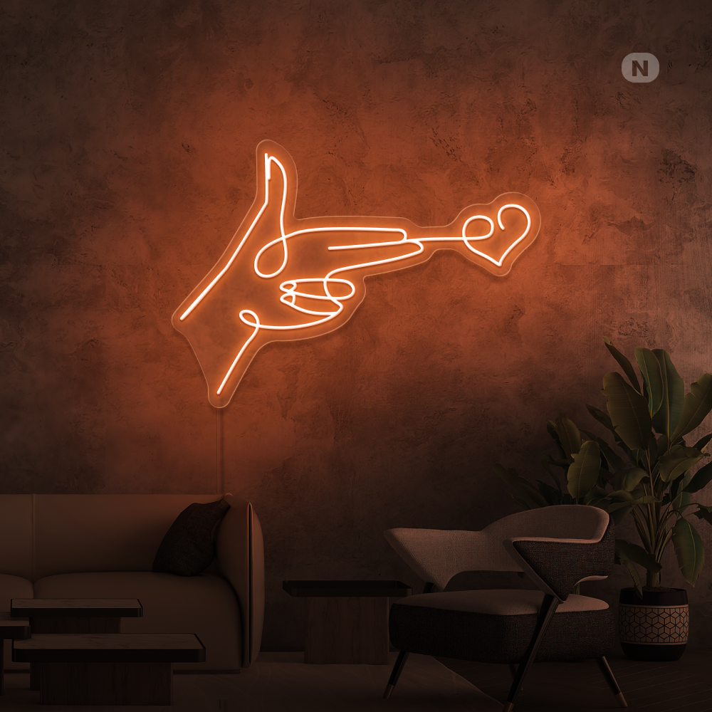 Insegna al neon Obiettivo amorevole