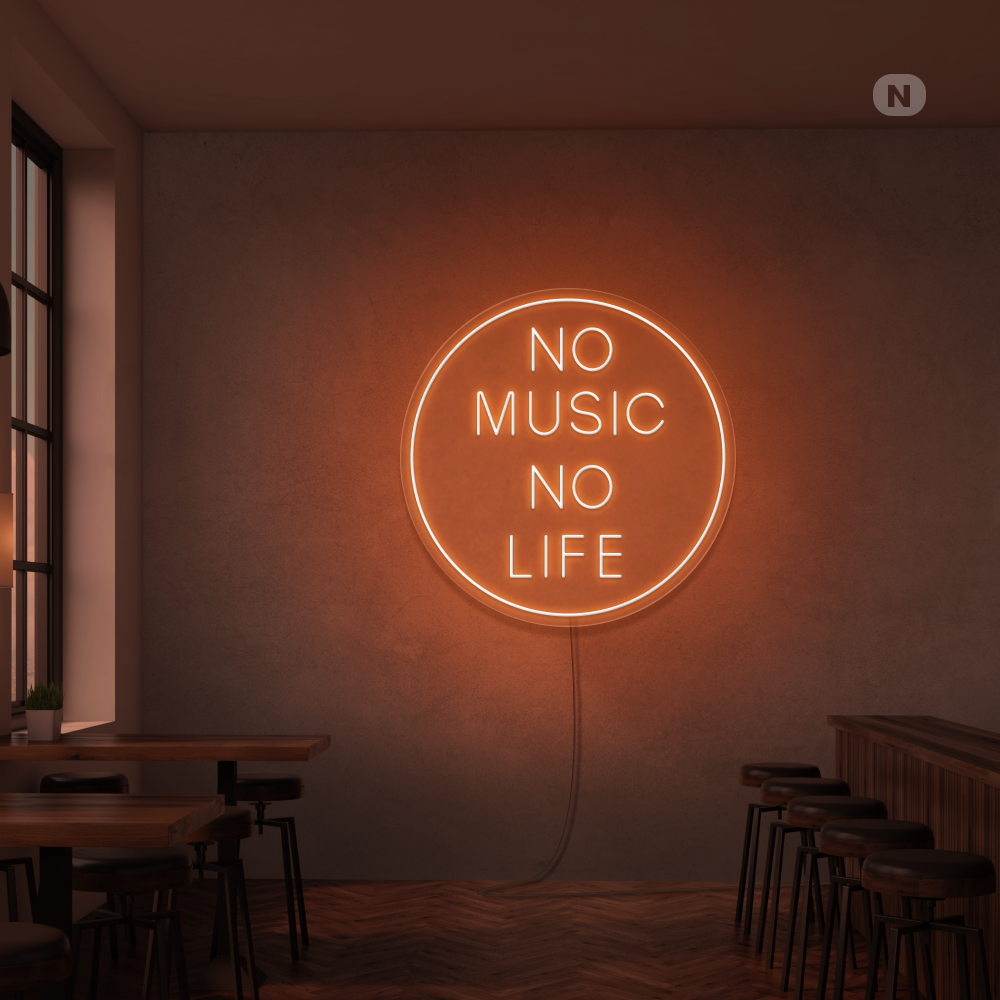 Insegna al neon No Music No Life