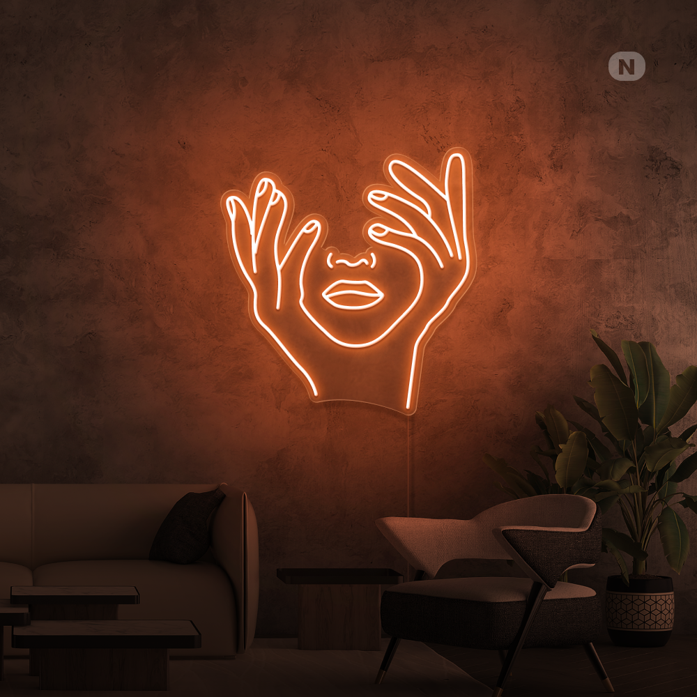 Insegna al neon Volto artistico