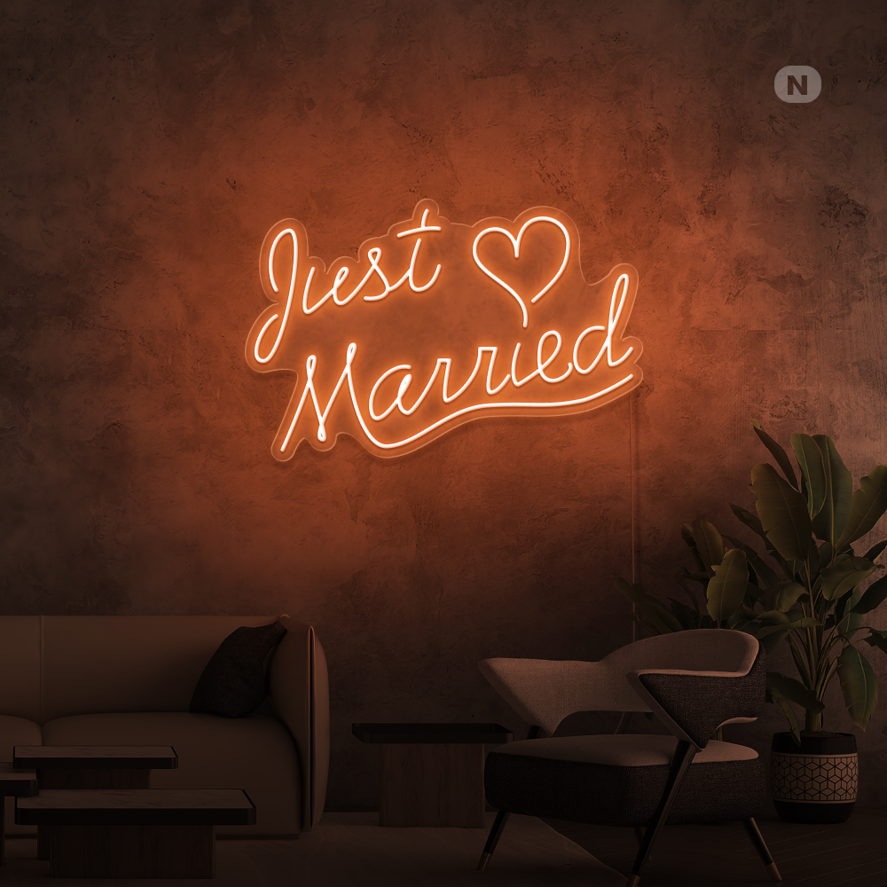Insegna al neon Just Married