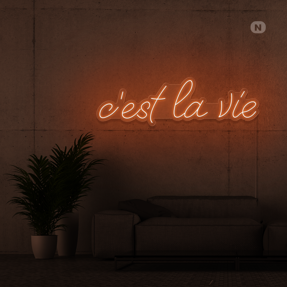 Insegna al neon c'est la vie