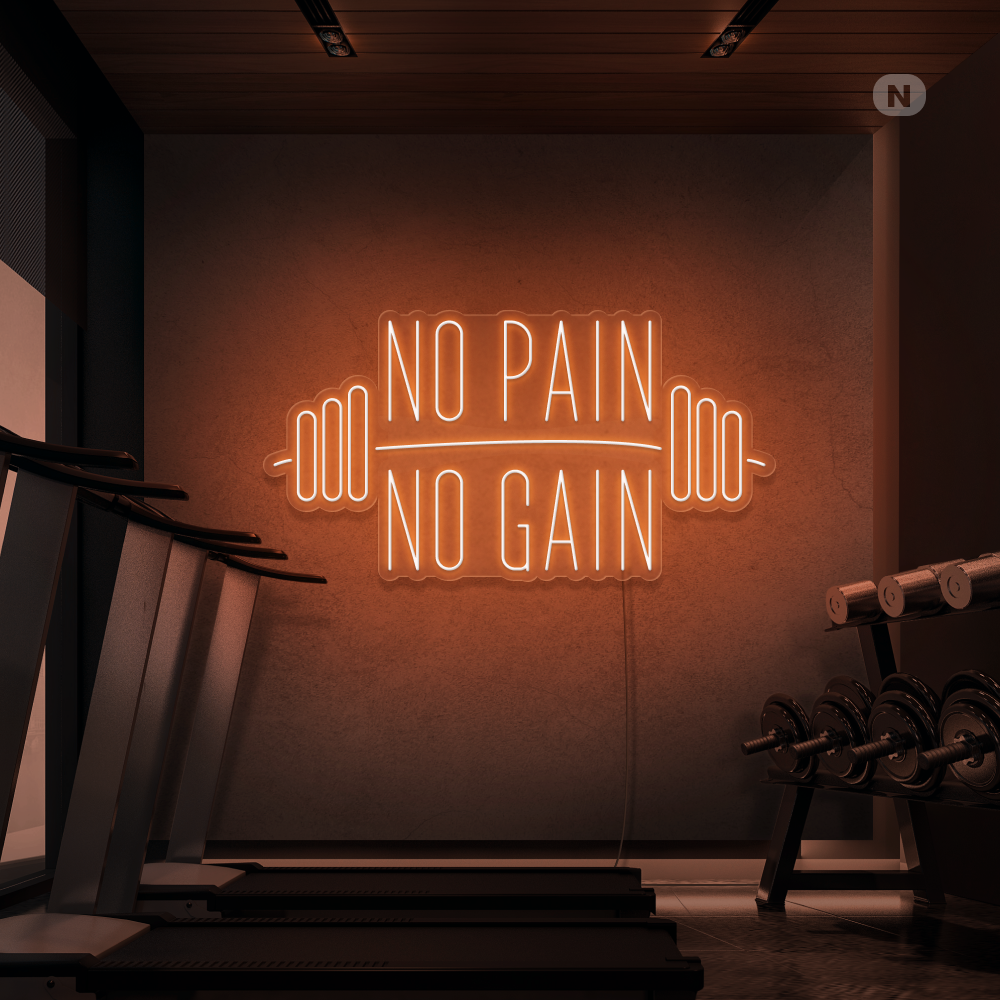 Insegna al neon No Pain No Gain