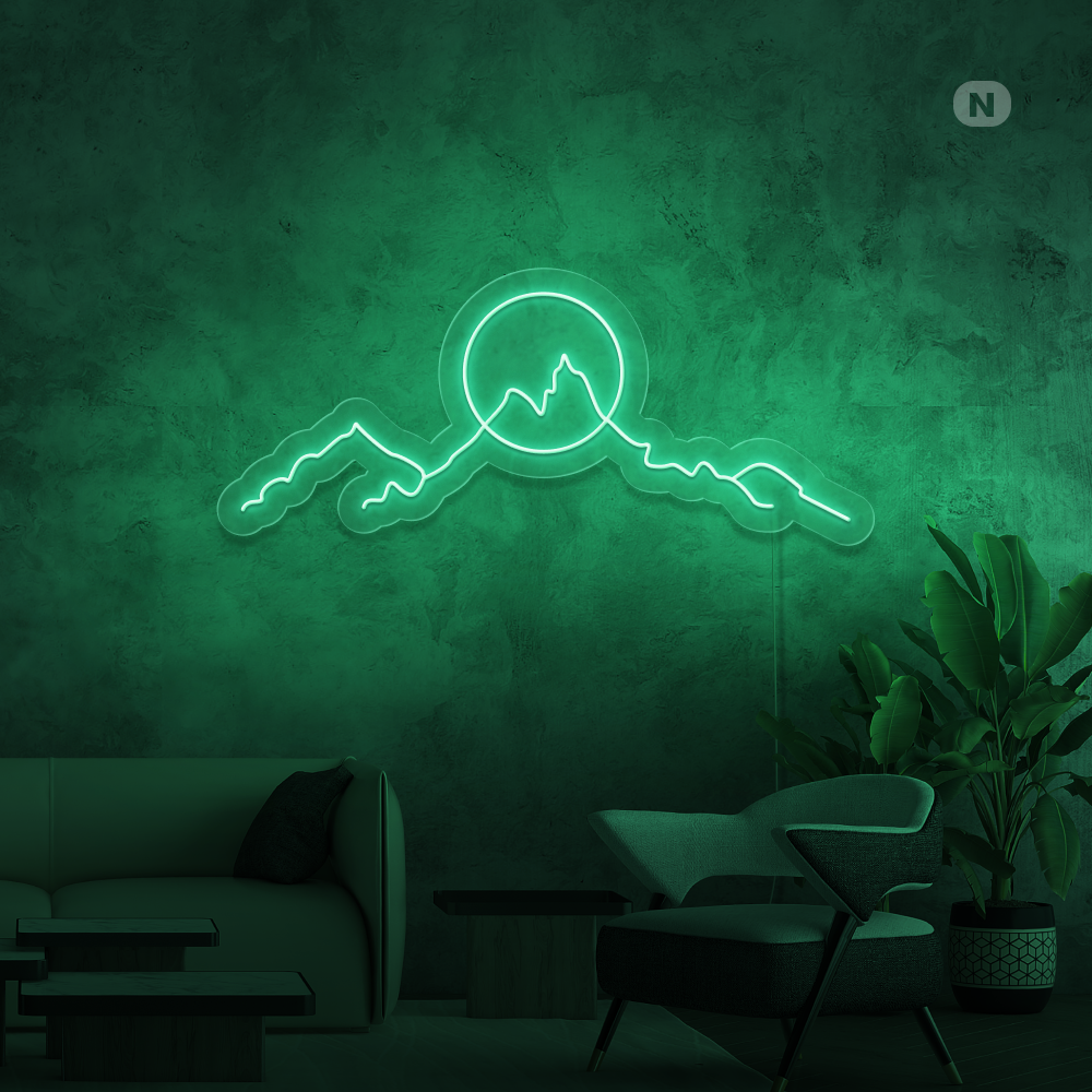 Insegna al neon Montagne