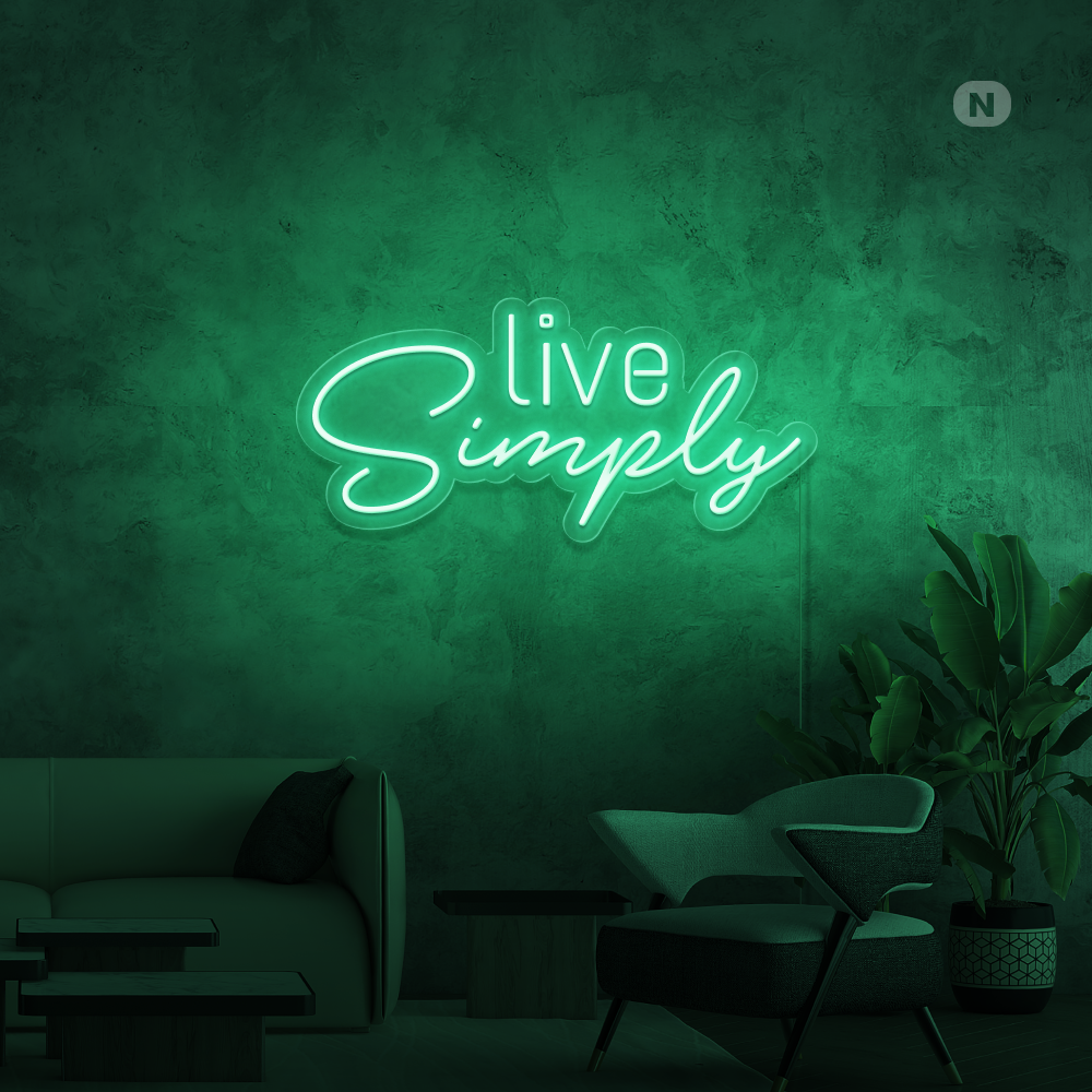 Insegna al neon Live Simply