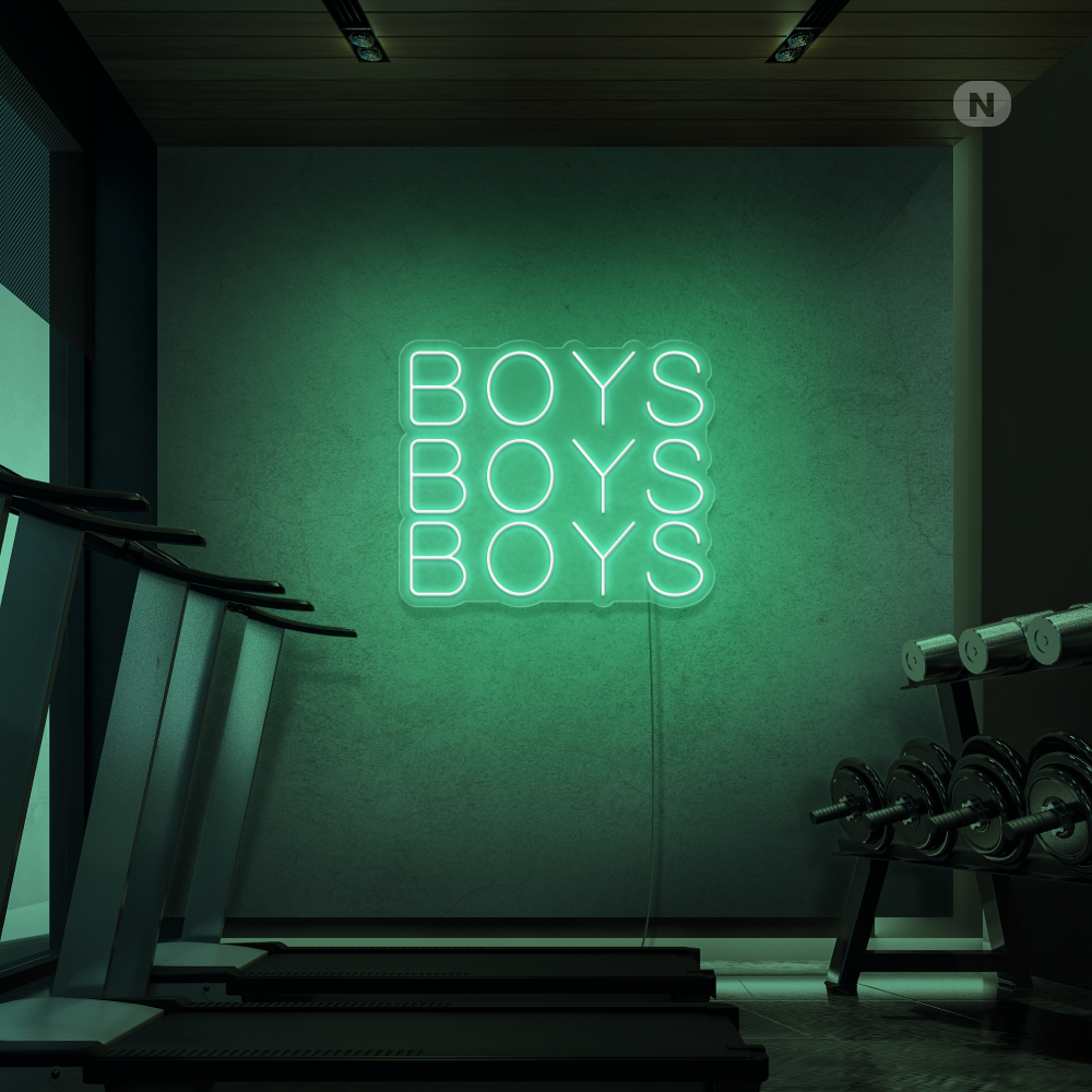 Insegna al neon Boys Boys Boys