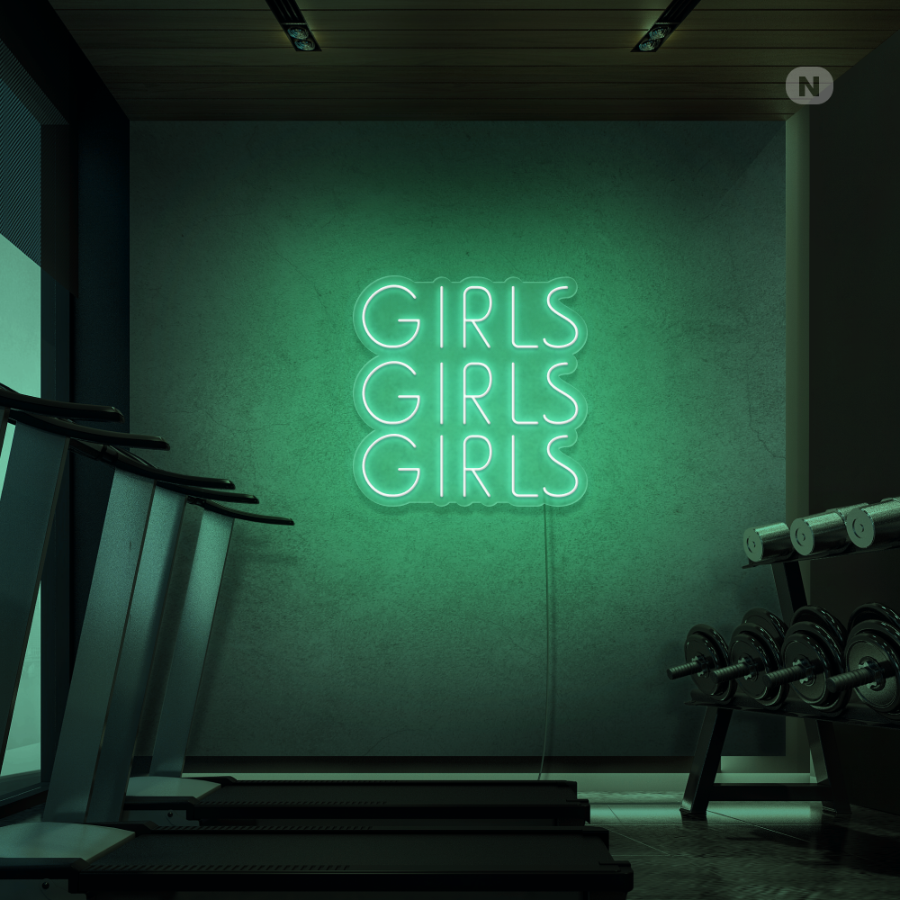 Insegna al neon Girls Girls Girls