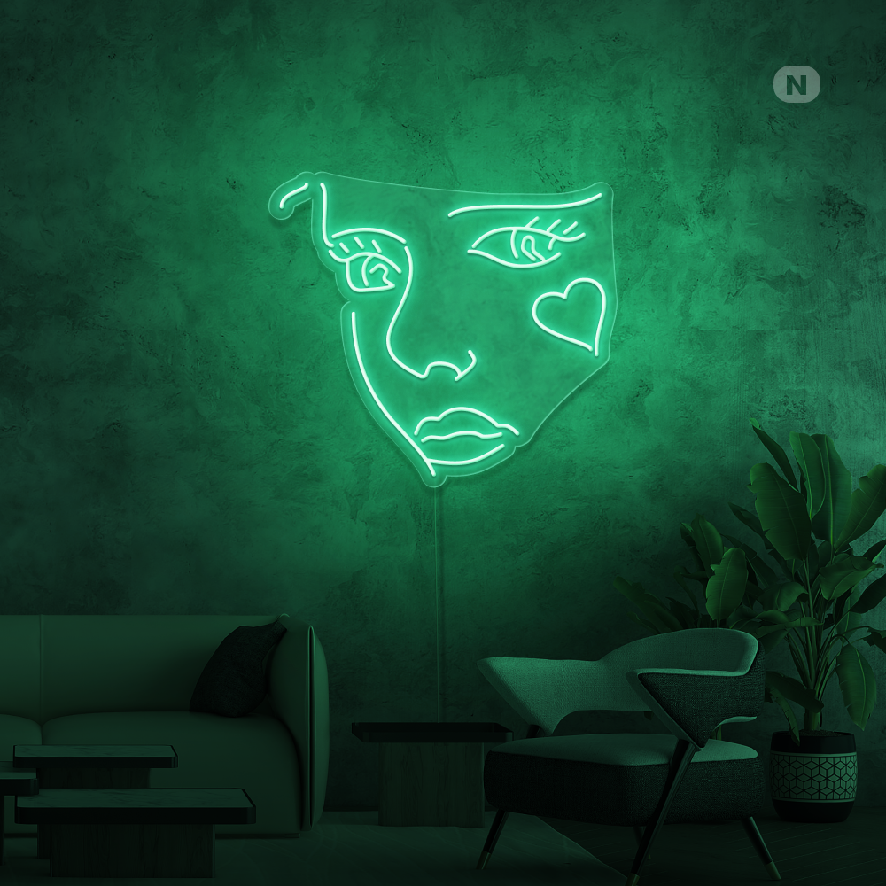 Insegna al neon Volto del Joker