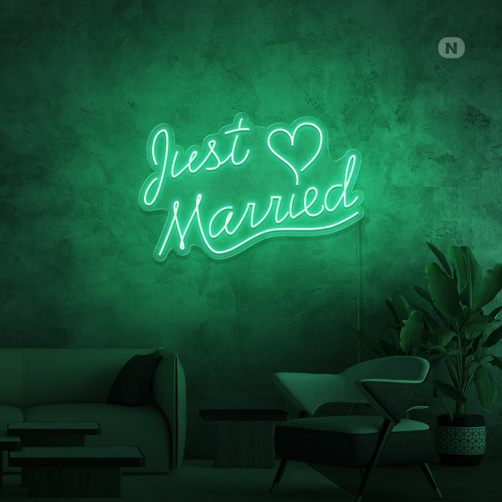 Insegna al neon Just Married