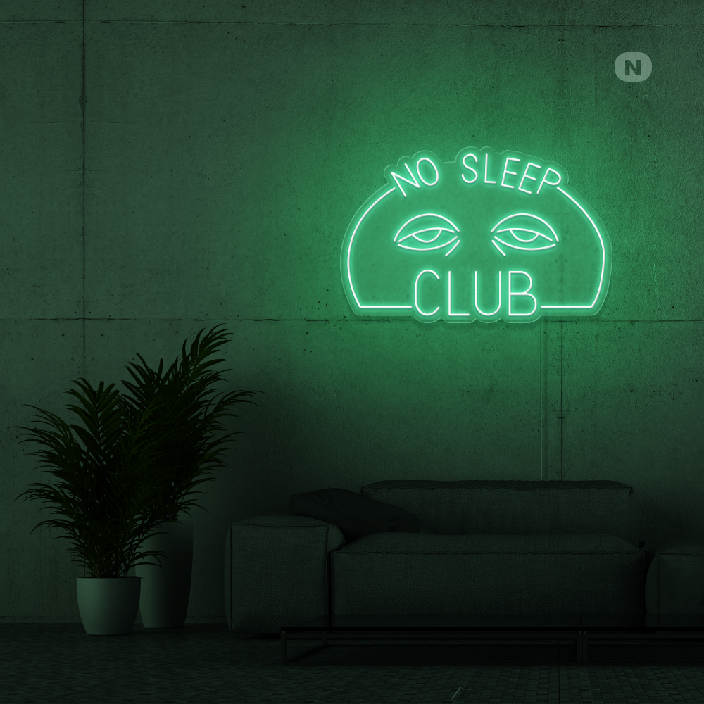 Insegna al neon No Sleep Club