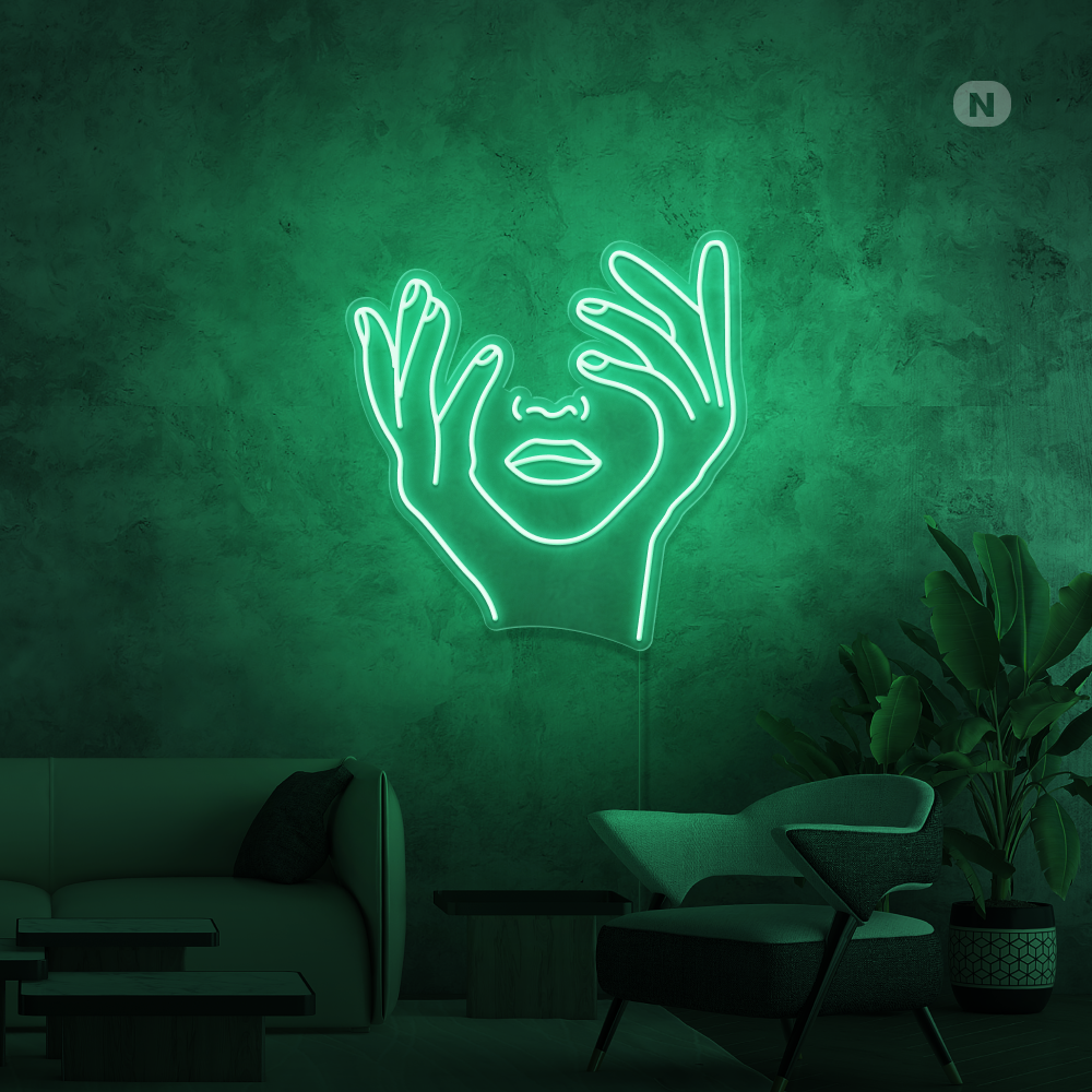 Insegna al neon Volto artistico