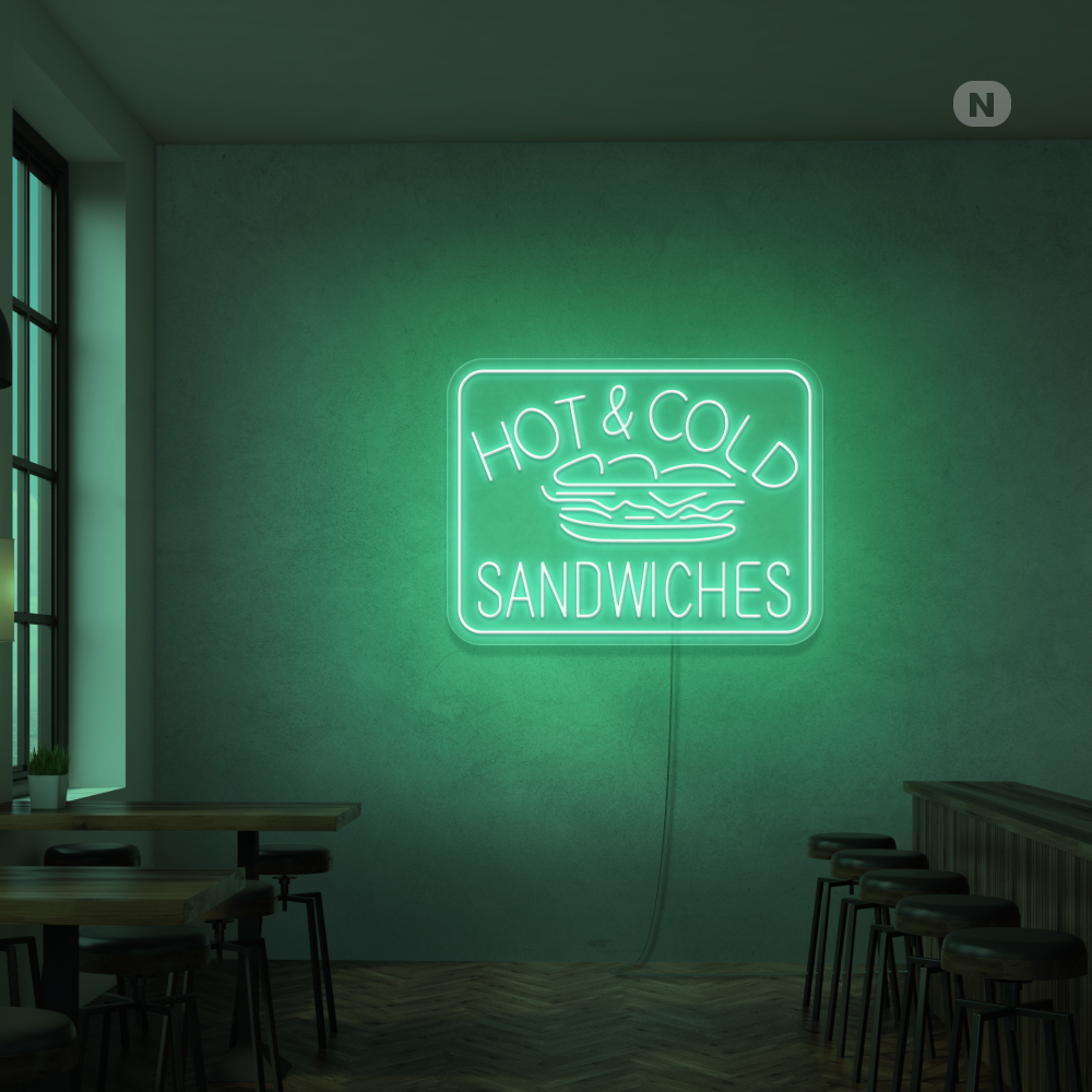 Insegna al neon Hot & Cold Sandwiches