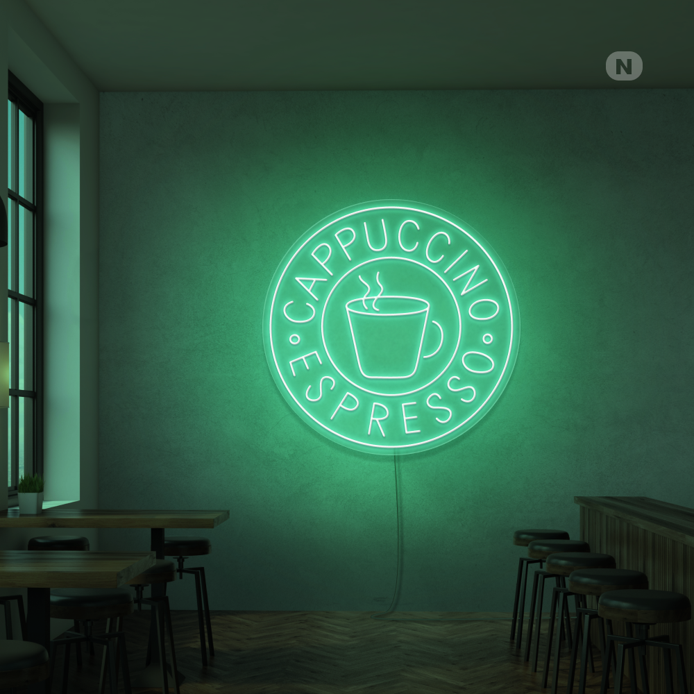 Insegna al neon Cappucino Espresso