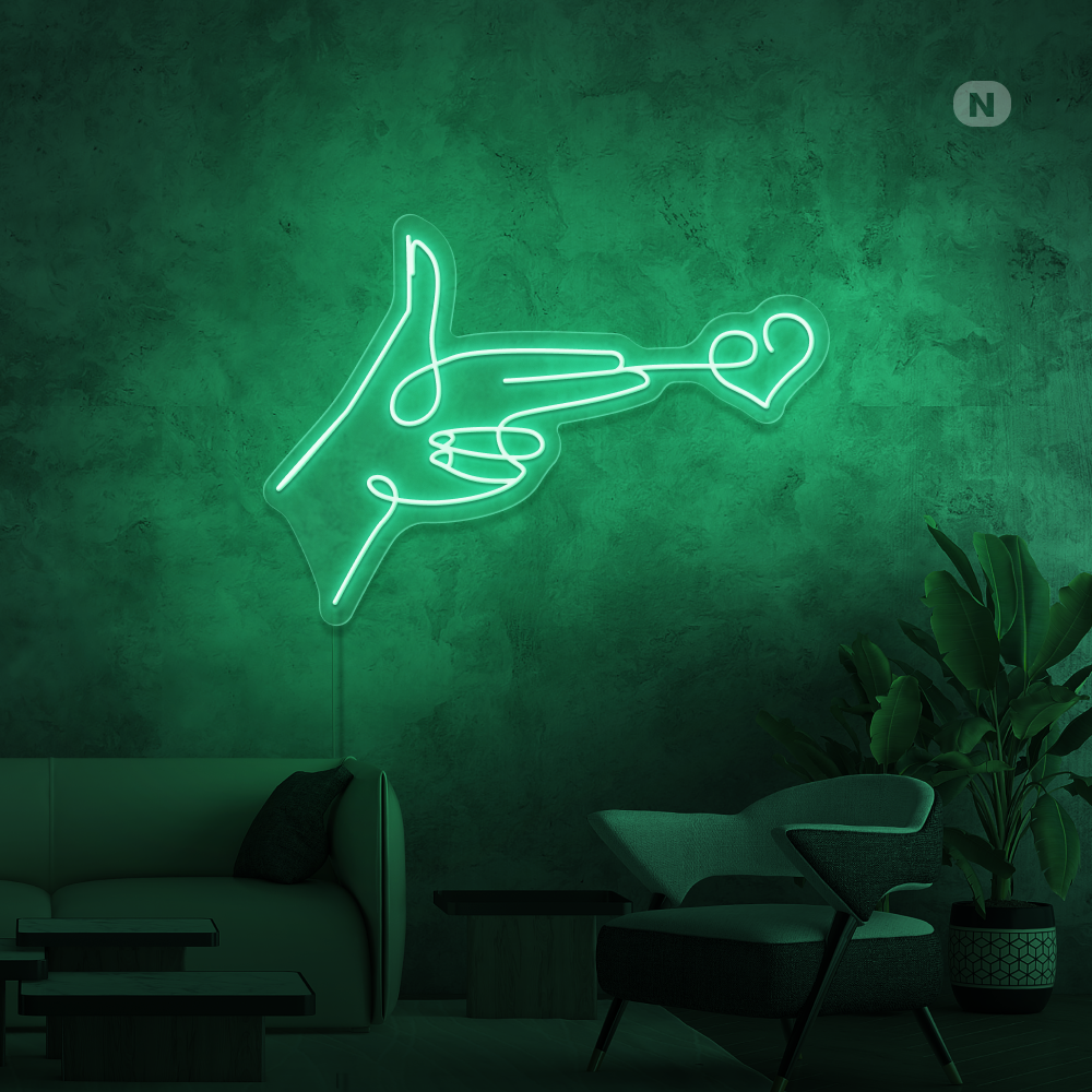 Insegna al neon Obiettivo amorevole