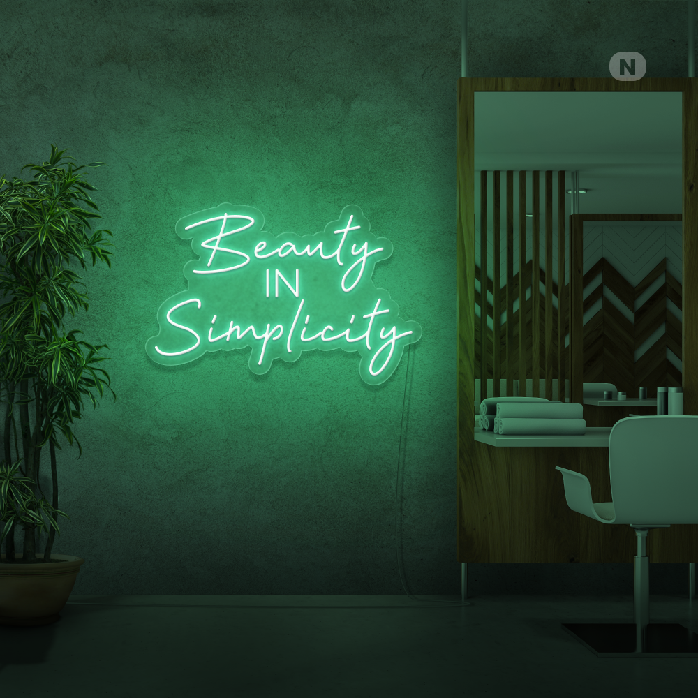Insegna al neon Beauty in Simplicity