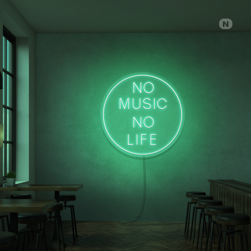 Insegna al neon No Music No Life