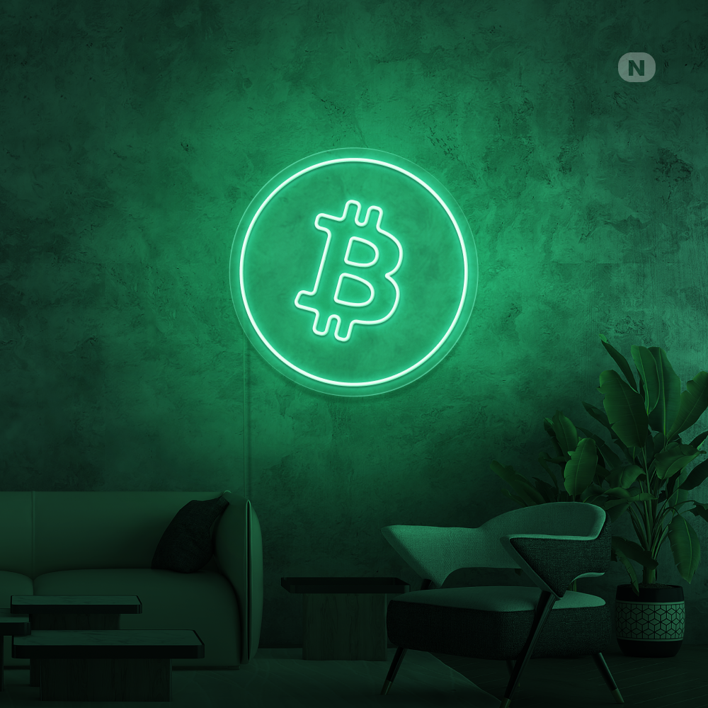 Insegna al neon Bitcoin