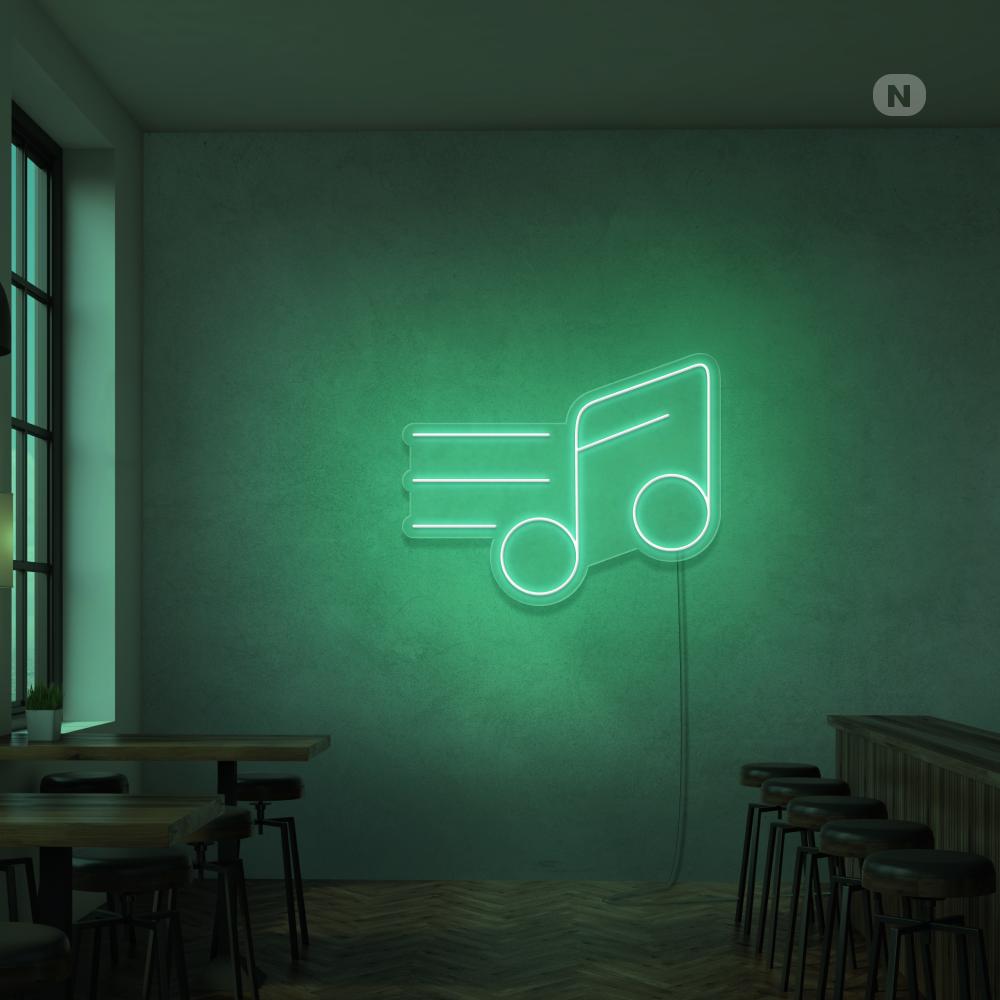 Insegna al neon Nota musicale