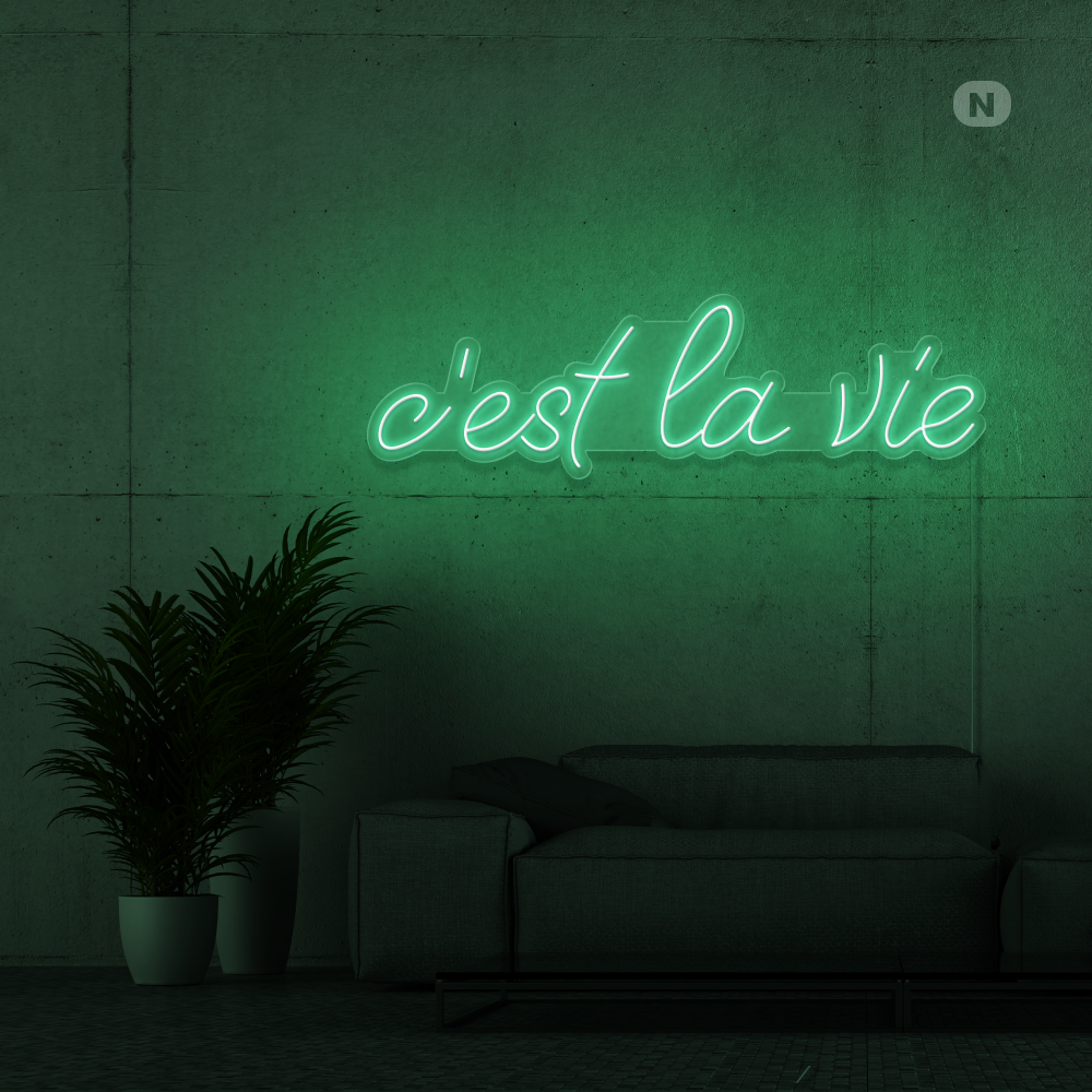 Insegna al neon c'est la vie