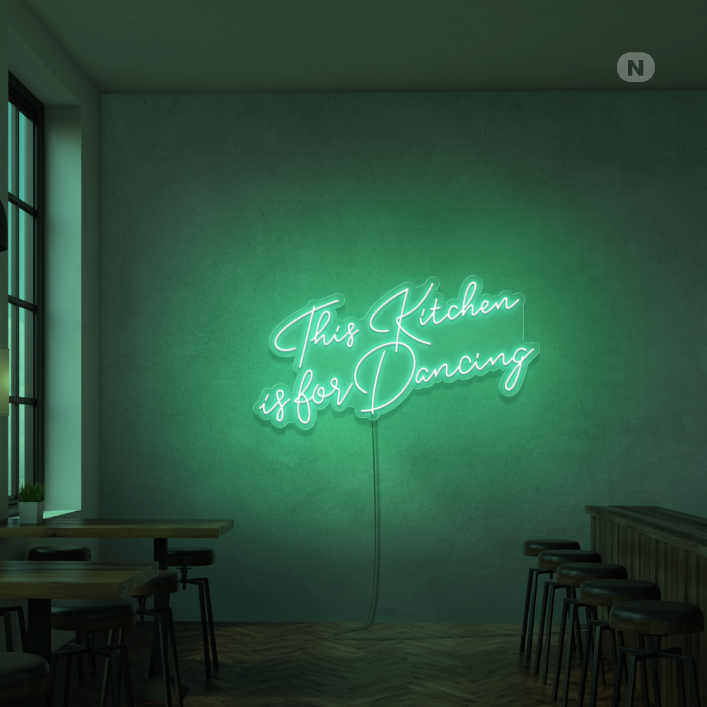 Insegna al neon This Kitchen is for Dancing