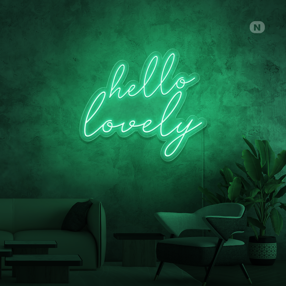 Insegna al neon Hello Lovely