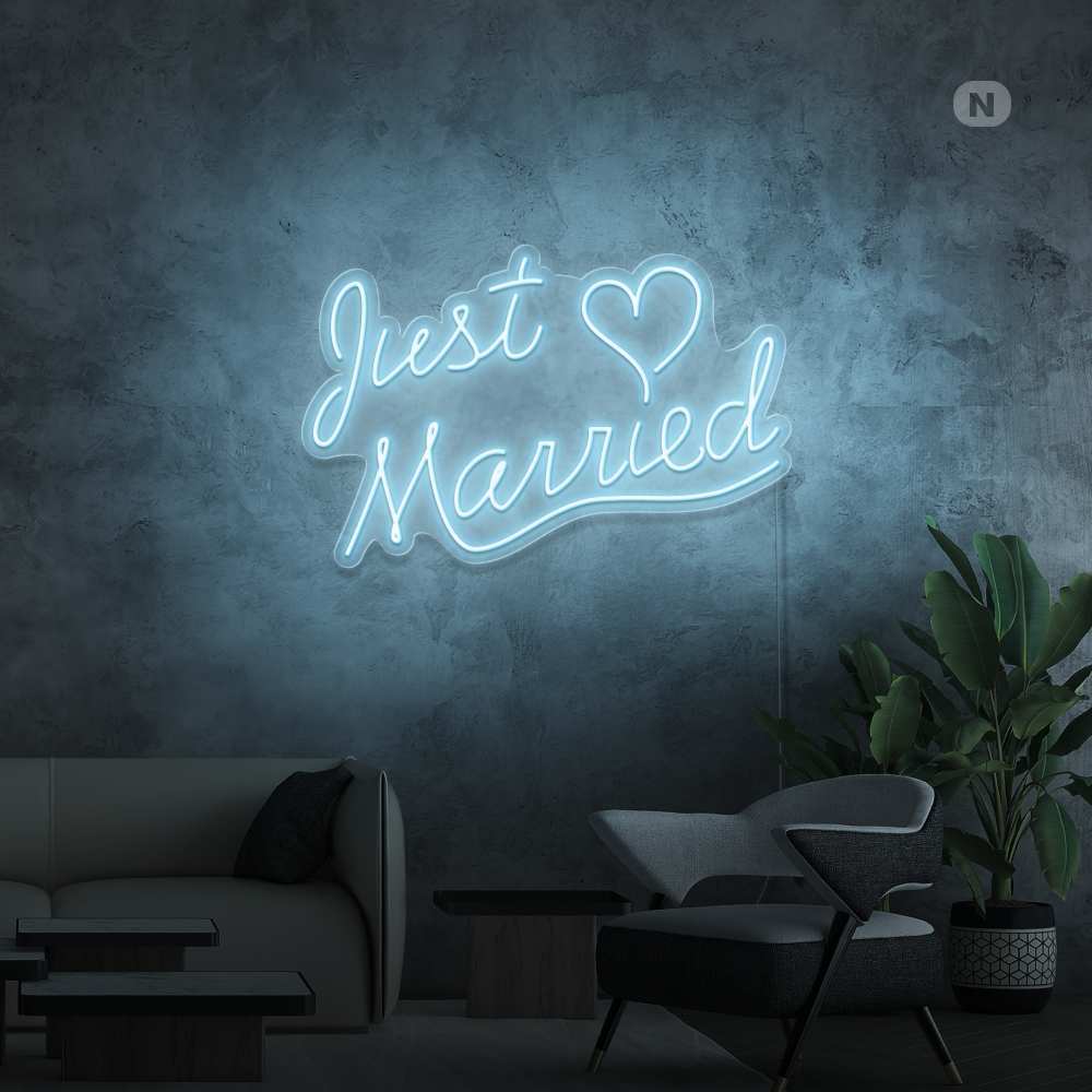 Insegna al neon Just Married